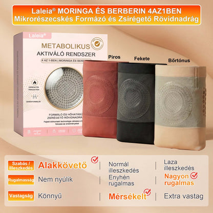 💪💪💪 Laleia® 2026 Moringa & Berberine 4 az 1-ben Mikrorészecskés Formáló és Zsírégető Rövidnadrág