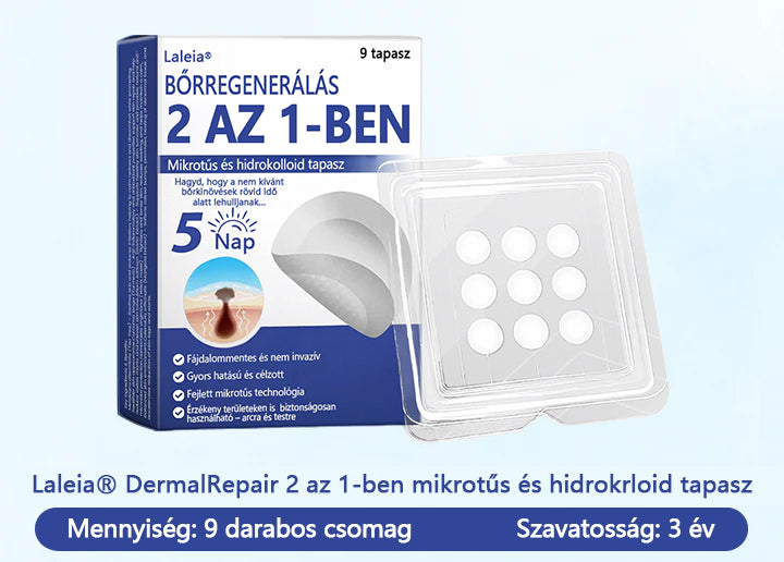 🔥 Laleia® DermalRepair 2 az 1-ben mikrotűs és hidrokolloid tapasz 💉