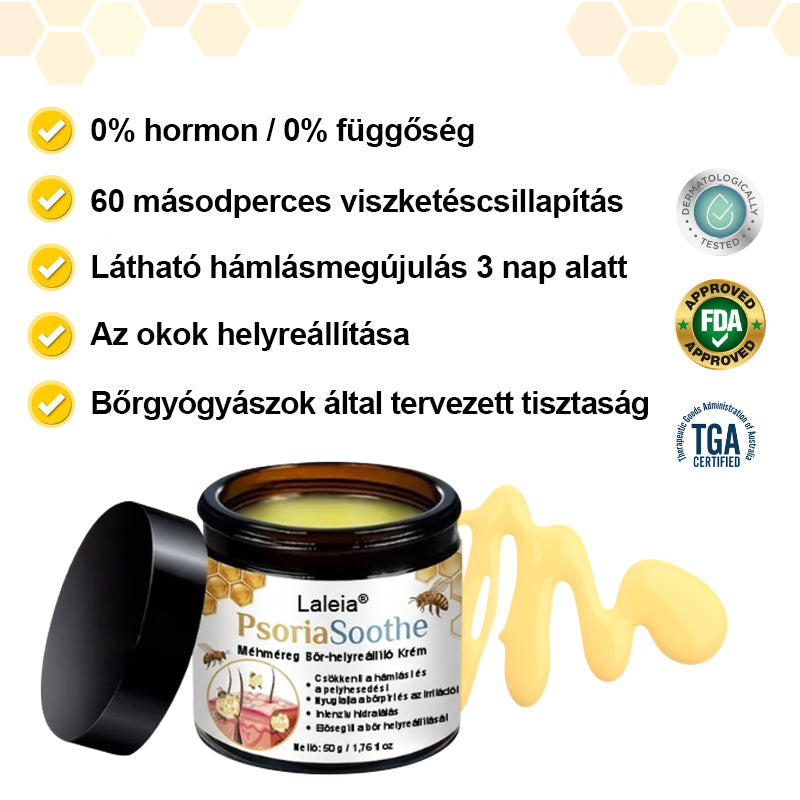 🌿🌿Laleia® PsoriaSoothe Méhméreges Bőrregeneráló Krém