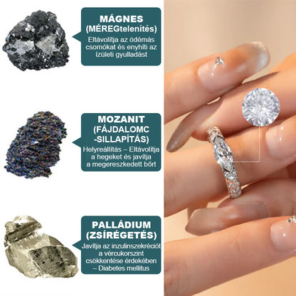 💎Laleia® Magnetológiás Moissanit Gyémánt Gyűrű