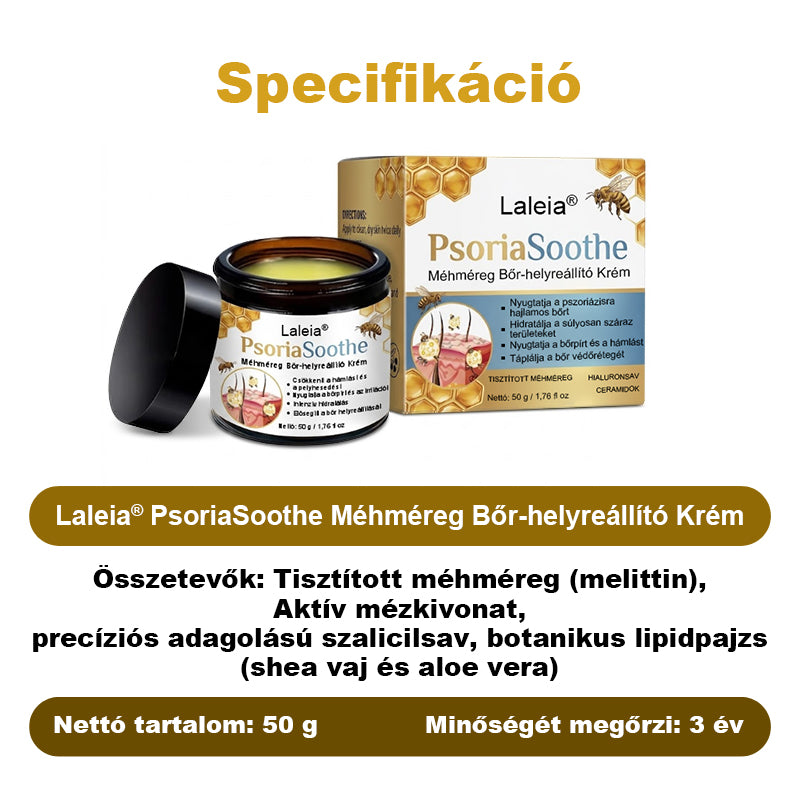 🌿🌿Laleia® PsoriaSoothe Méhméreges Bőrregeneráló Krém
