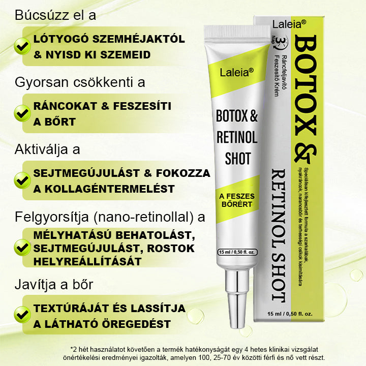 🌿🌿Laleia® Botox & Retinol Shot – Simaabb bőr mély ráncok, megereszkedett áll és duzzadt szemek ellen
